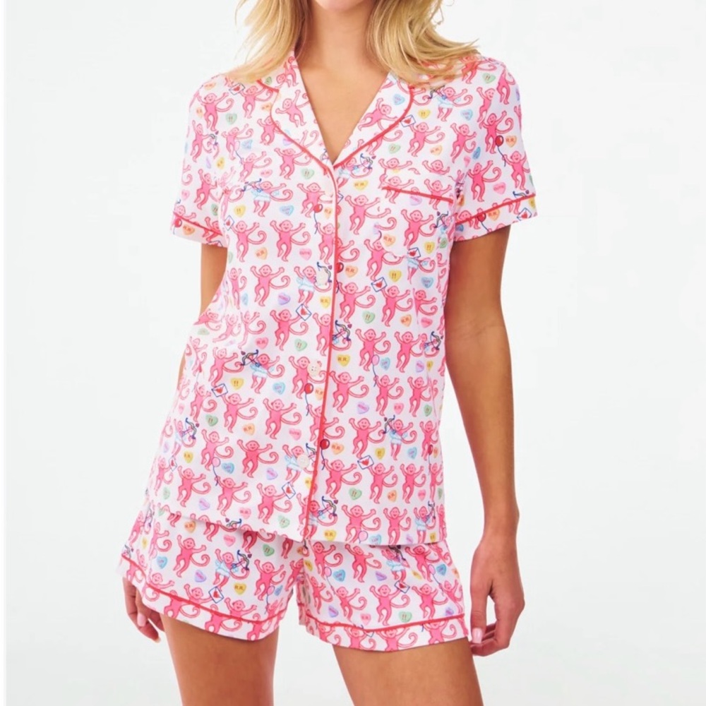 Roller Rabbit Be My Monkey Polo Pajamas